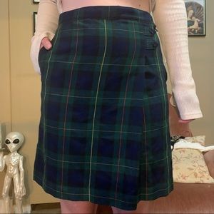 Lands' End Plaid Schoolgirl Skirt
